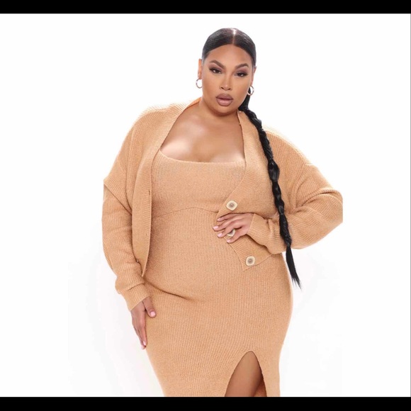 Sweater Midi Dress Set - Picture 2 of 3